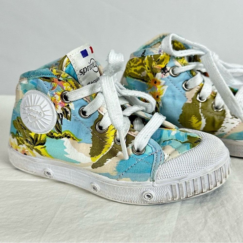 SPRING COURT high top tropical print girls sneakers - size 25 (US 8.5)